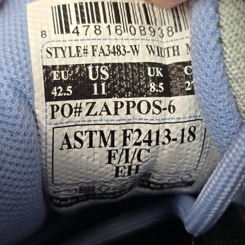 Carhartt Women's Work Force Nano Composite Toe Fast Dry Shoes Size 11 Light Blue - Picture 6 of 8